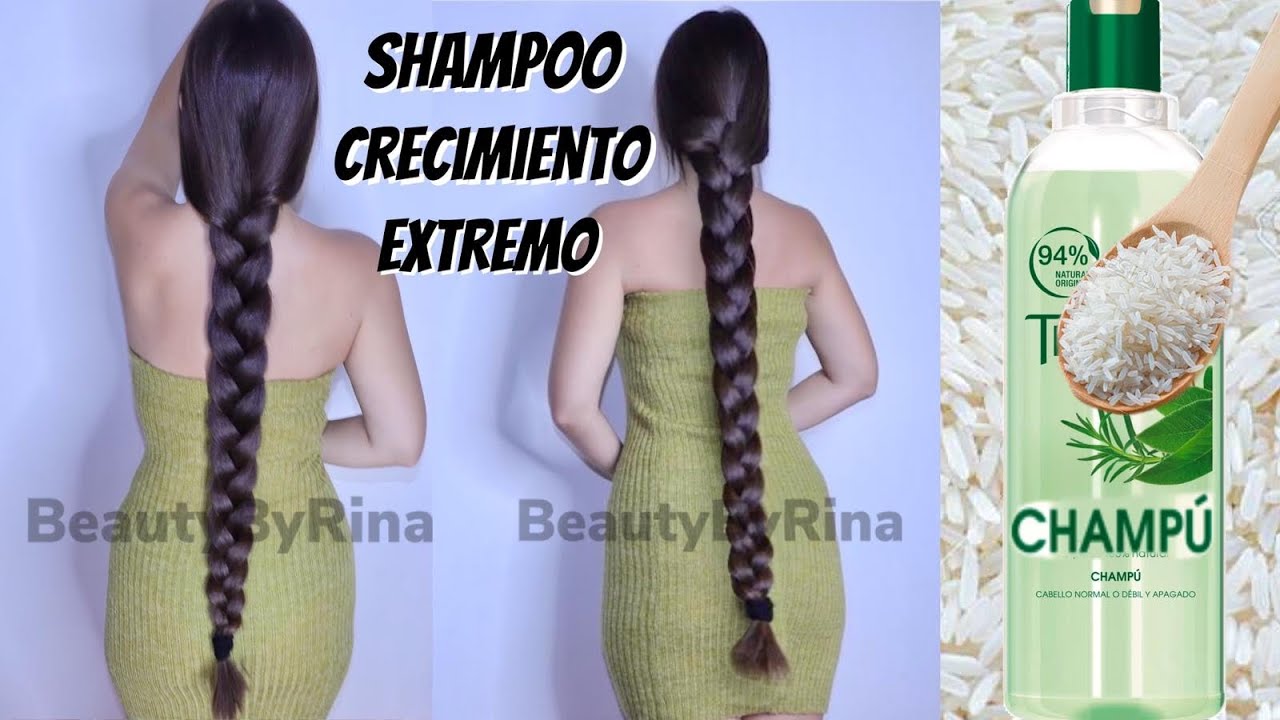 SHAMPOO MÁGICO DE ARROZ✅CRECE TU CABELLO EN 10 DÍAS!!