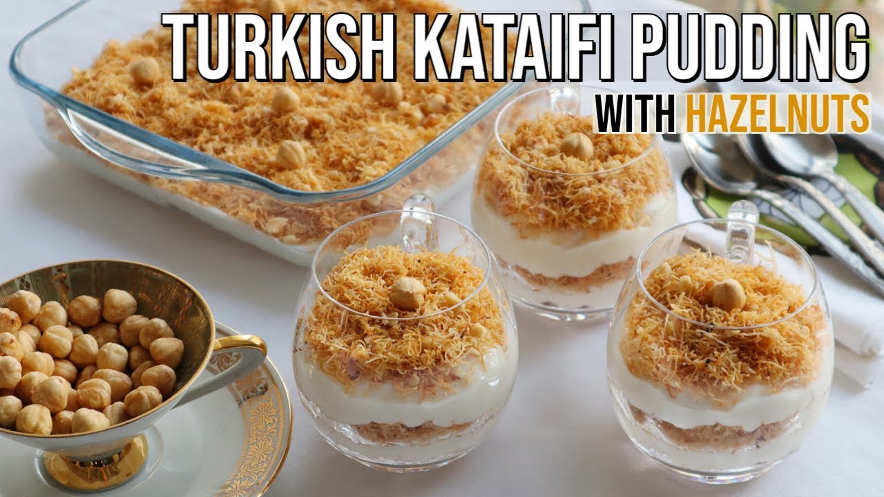 Turkish Pudding With Kataifi \u0026 Hazelnuts! Crunchy And Creamy - Gourmeturca