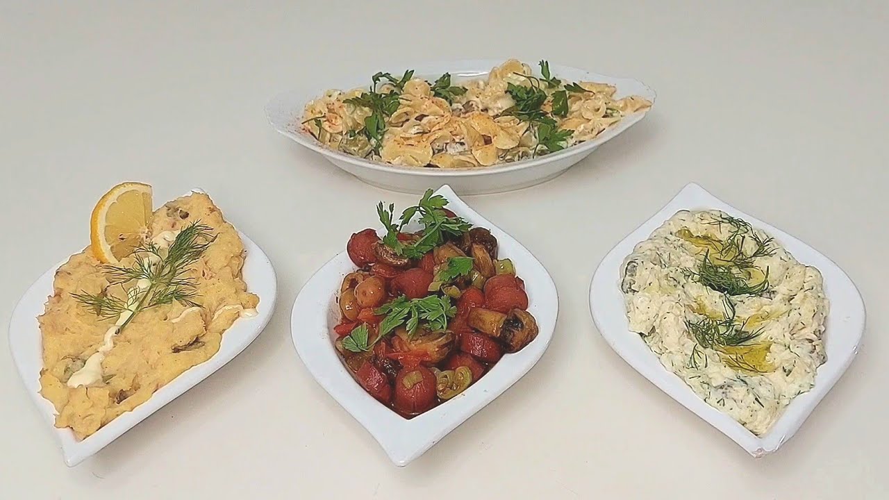 APERITIVOS RAKI meyhane pasta agria de patata / champiñones / patata con yogur RECETAS DE aperitivos