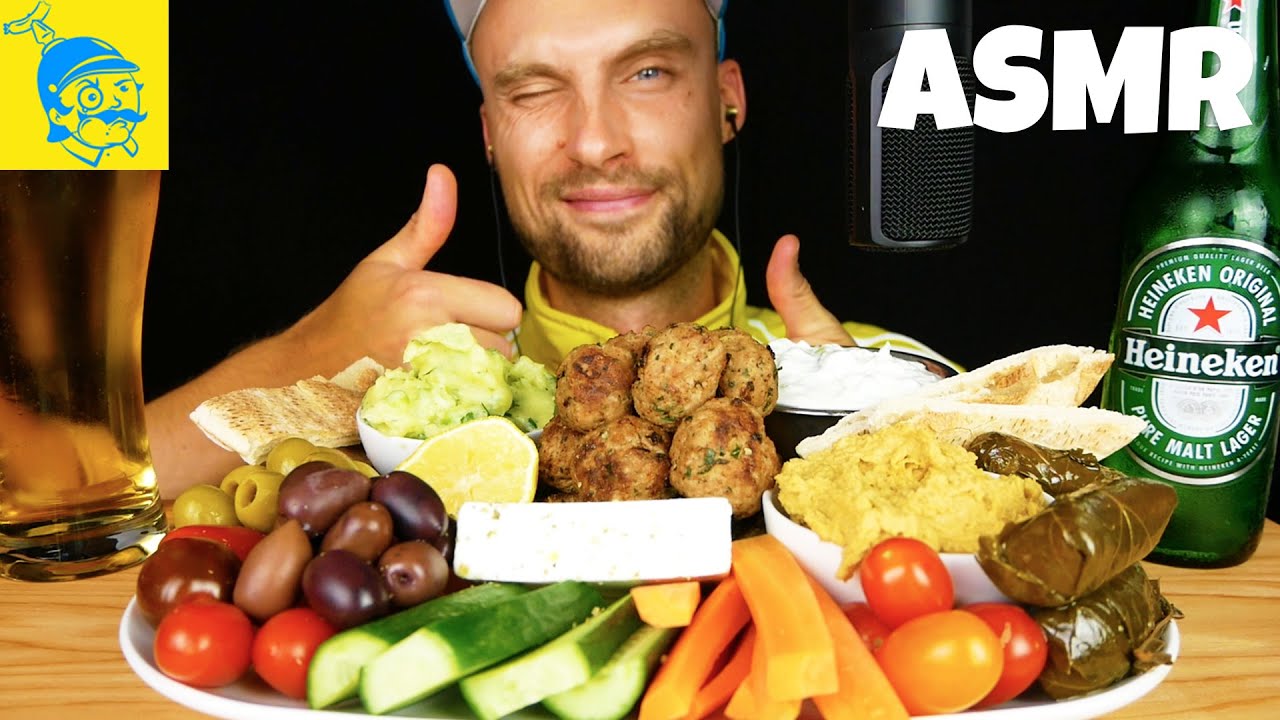 ASMR Comida griega comer 🇬🇷 (subtítulos en español, mukbang) - GFASMR