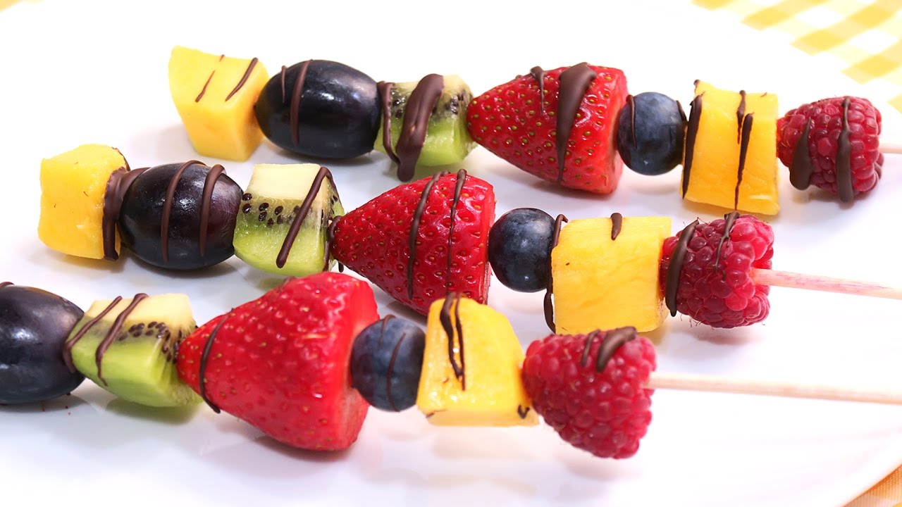 Brochetas de Fruta con Chocolate | Fáciles Rápidas y Deliciosas!