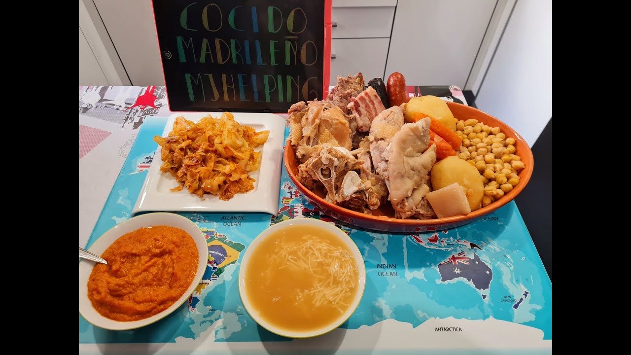 Cocido madrileño/una comida deliciosa y llena de sabores😊(Subtitulado)