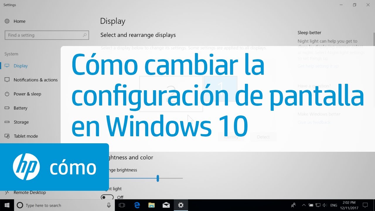 Cómo cambiar la configuración de pantalla en Windows 10 | HP Computers | @HPSupport