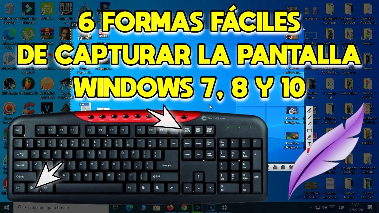 💻 Cómo Hacer CAPTURA DE PANTALLA en PC - 6 Formas para Hacer SCREENSHOT en PC - Windows 7, 8 y 10 ✅