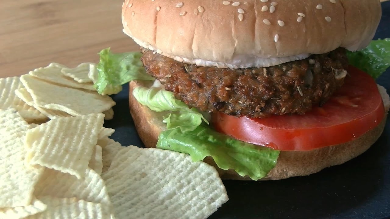 ⭐ Cómo hacer hamburguesa vegetal de soja y setas | Hamburguesa vegana ⭐