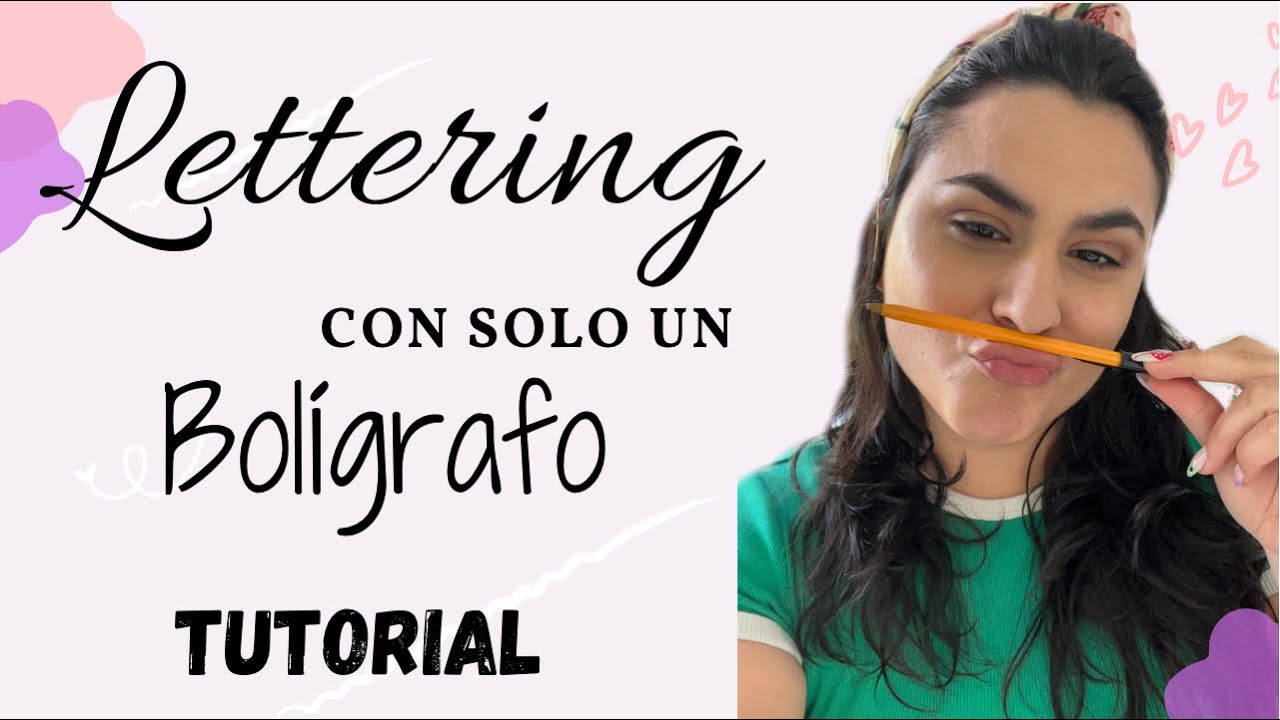 Cómo hacer LETTERING con BOLÍGRAFO !! • lettering para principiantes ✦