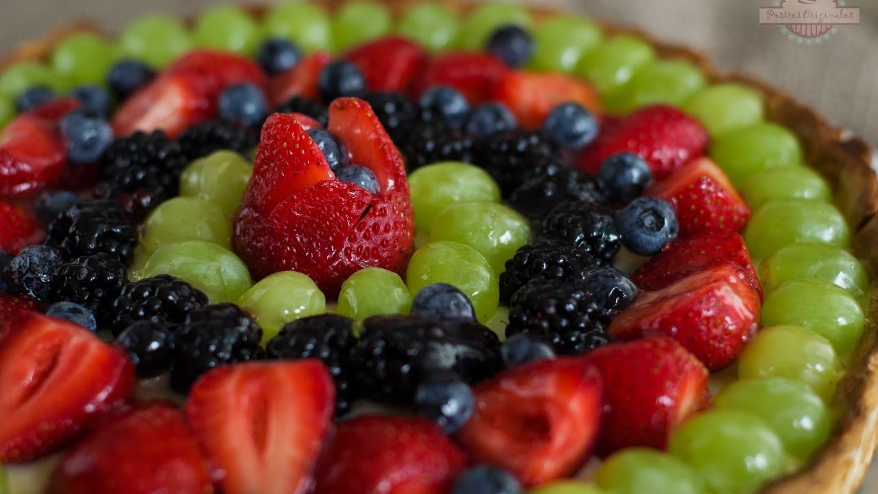 Como hacer Tarta de frutas frescas con crema de pasteleras | Tartaleta de frutas