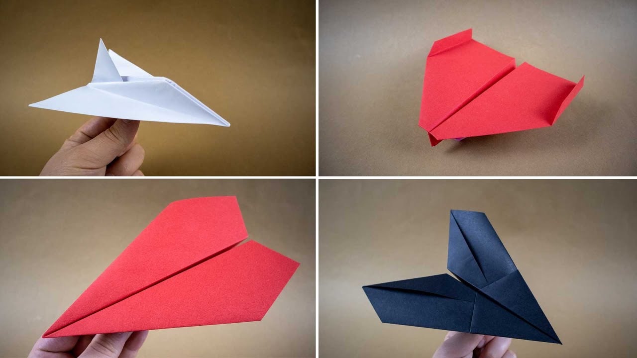 Como Hacer un Avion de Papel | 4 aviones de papel diferentes [2022]