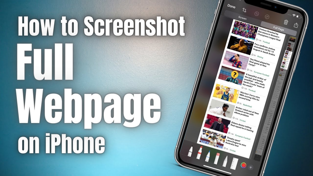 Cómo hacer una captura de pantalla de una página completa en iPhone Captura de pantalla completa