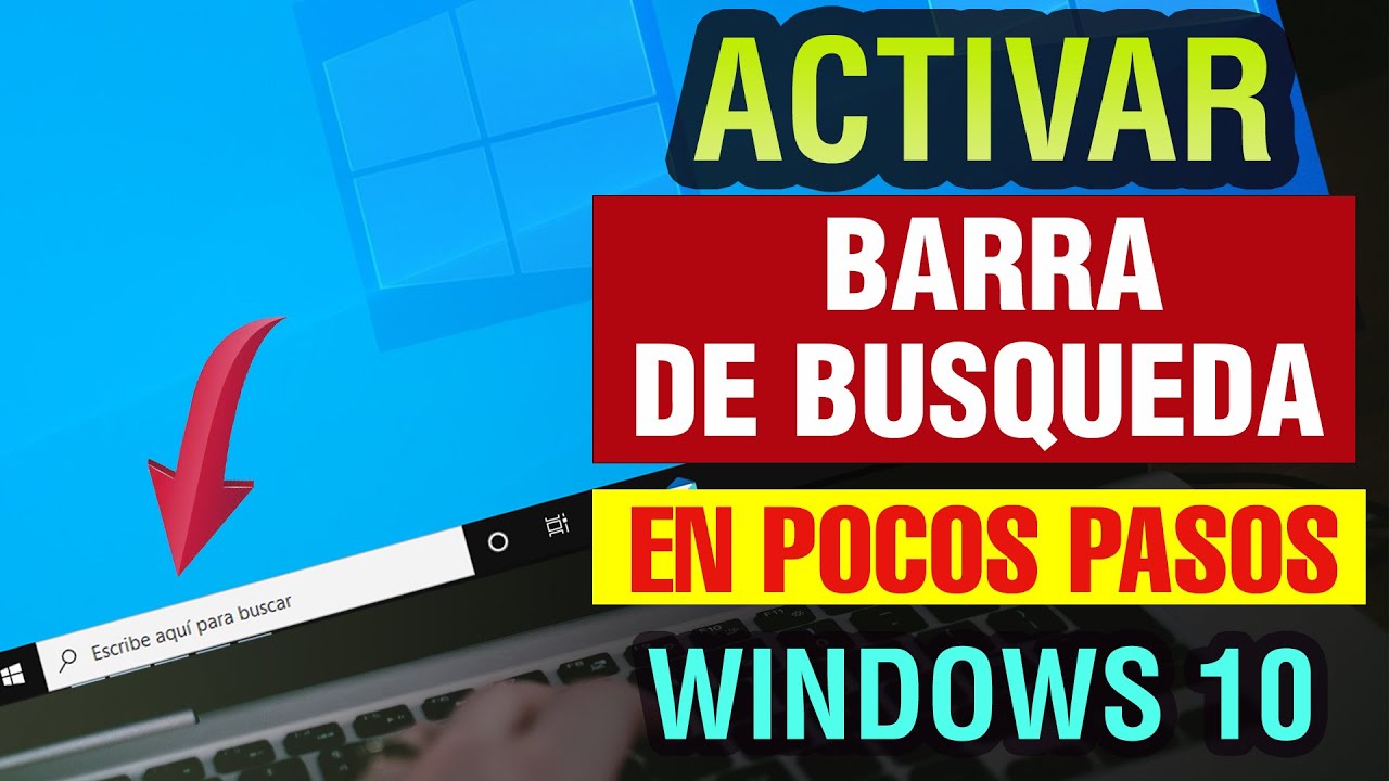 Cómo poner la Barra de Busqueda en Windows 10 2022 | activar la barra de busqueda en windows 10