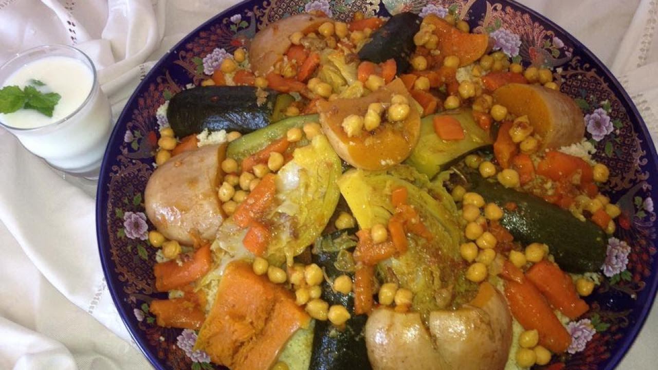 Couscous marroquí el auténtico ✅ Autenticul couscous marocan. Recette couscous.