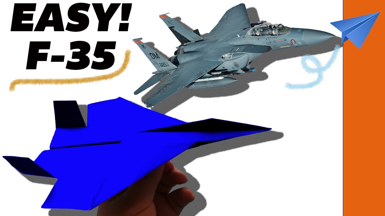 EN KOLAY F 35 KAĞIT UÇAK YAPIMI | Harika Bir Kağıt Jet Nasıl Yapılır? | Origami Kağıt Uçak Yapımı