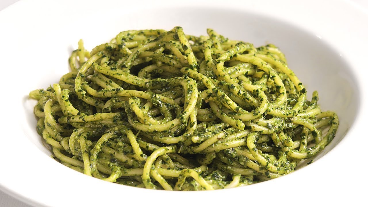 Espagueti al Pesto | Receta Deliciosa muy Fácil y Rápida