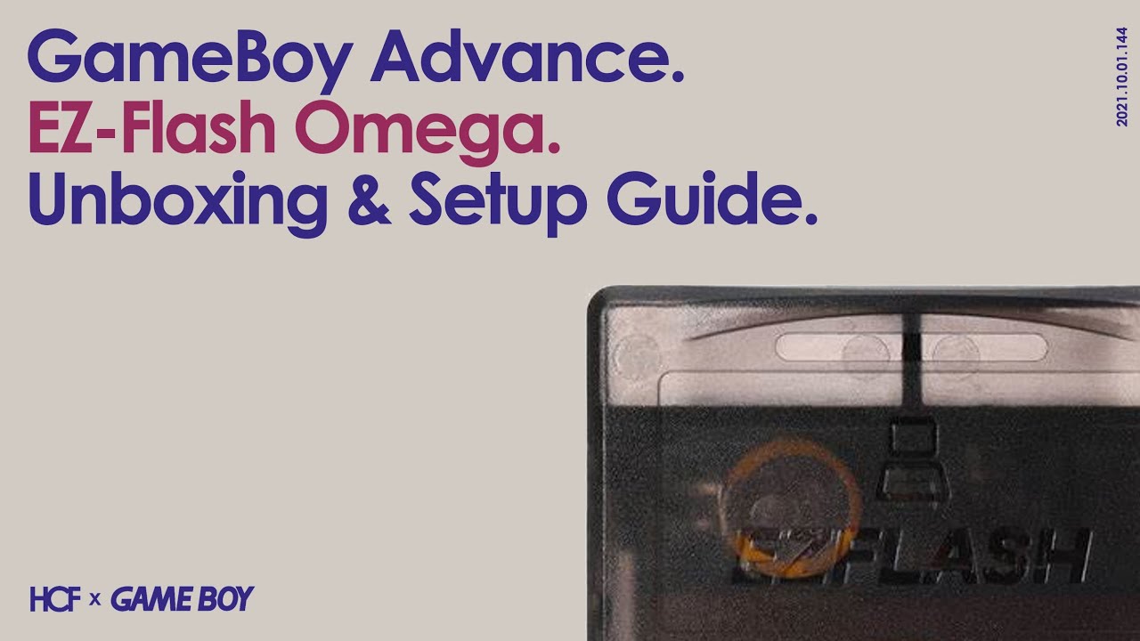 EZ-Flash Omega | Carrito Flash de GameBoy Advance | Guía de configuración y desembalaje