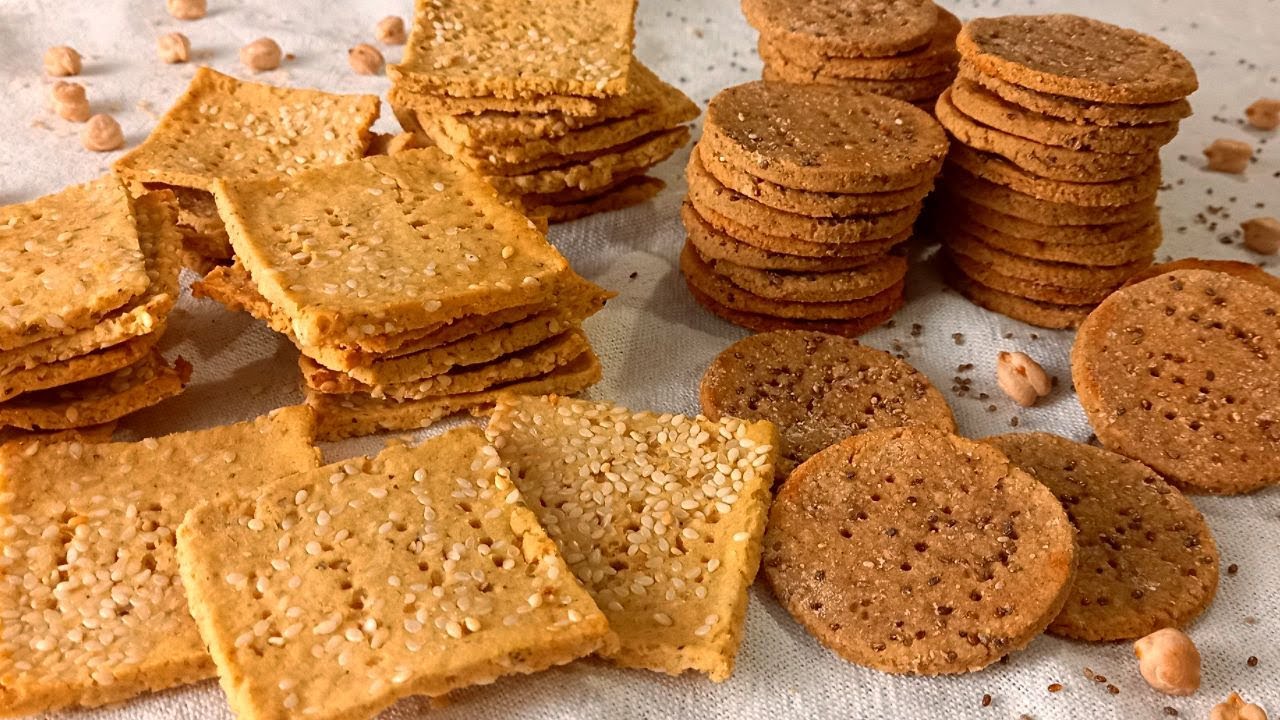 GALLETAS DE GARBANZOS SALUDABLES VEGANAS | 2 Recetas SALADA Y DULCE /RECETAS DE GRI