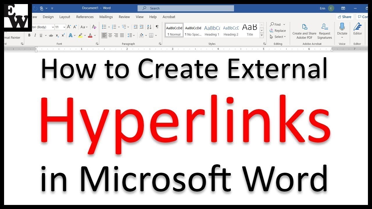 How to Create External Hyperlinks in Microsoft Word