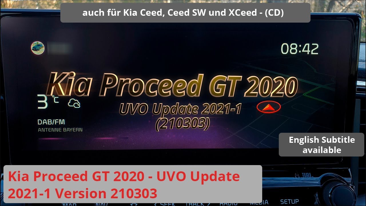 Kia Proceed GT 2020 - nueva actualización de UVO (210303 - 2021-1 Gen5 Wide)