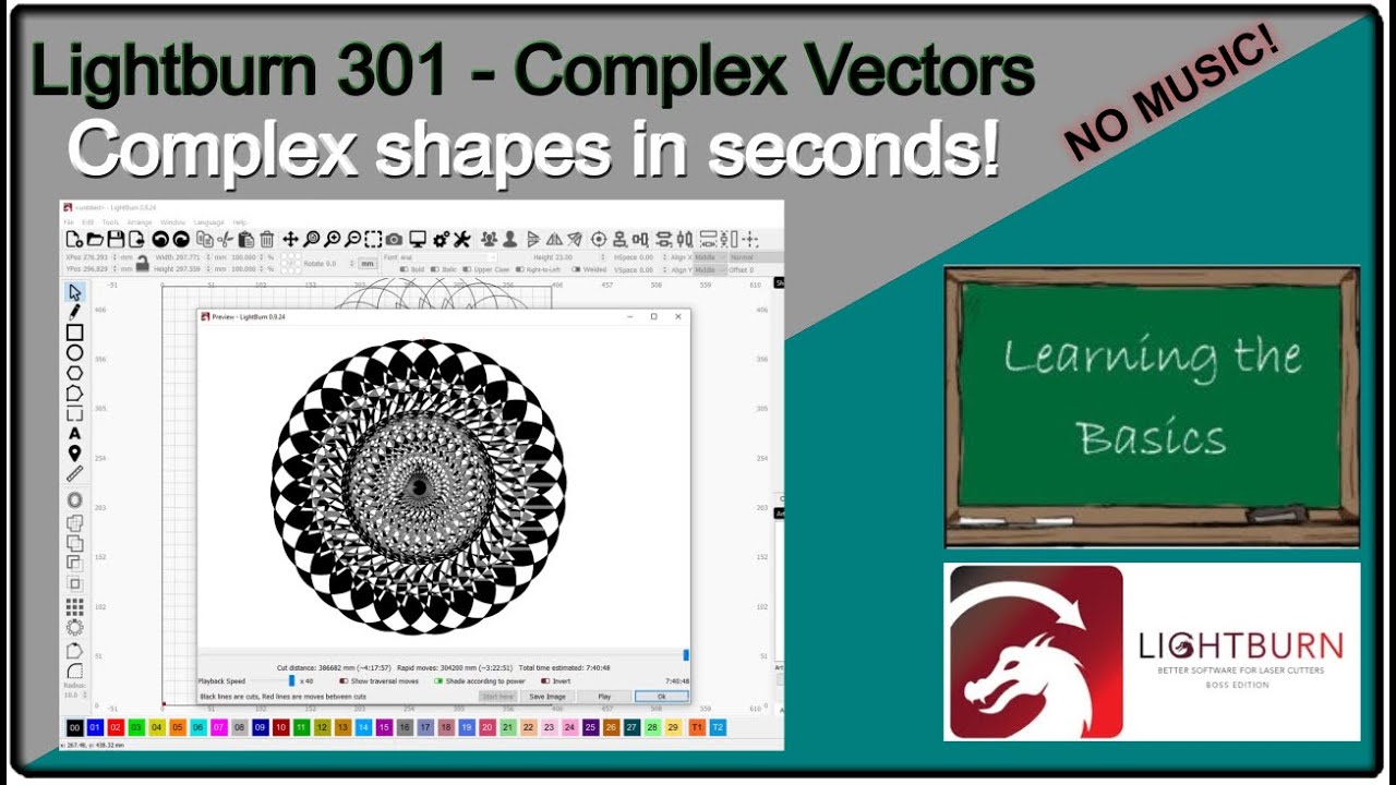 Lightburn 301 Complex Shapes \u0026 Vectors in Seconds!