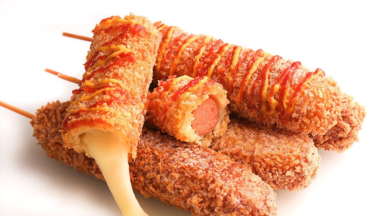 Mozzarella Corn Dogs | Banderillas de Salchicha Coreanas con Queso
