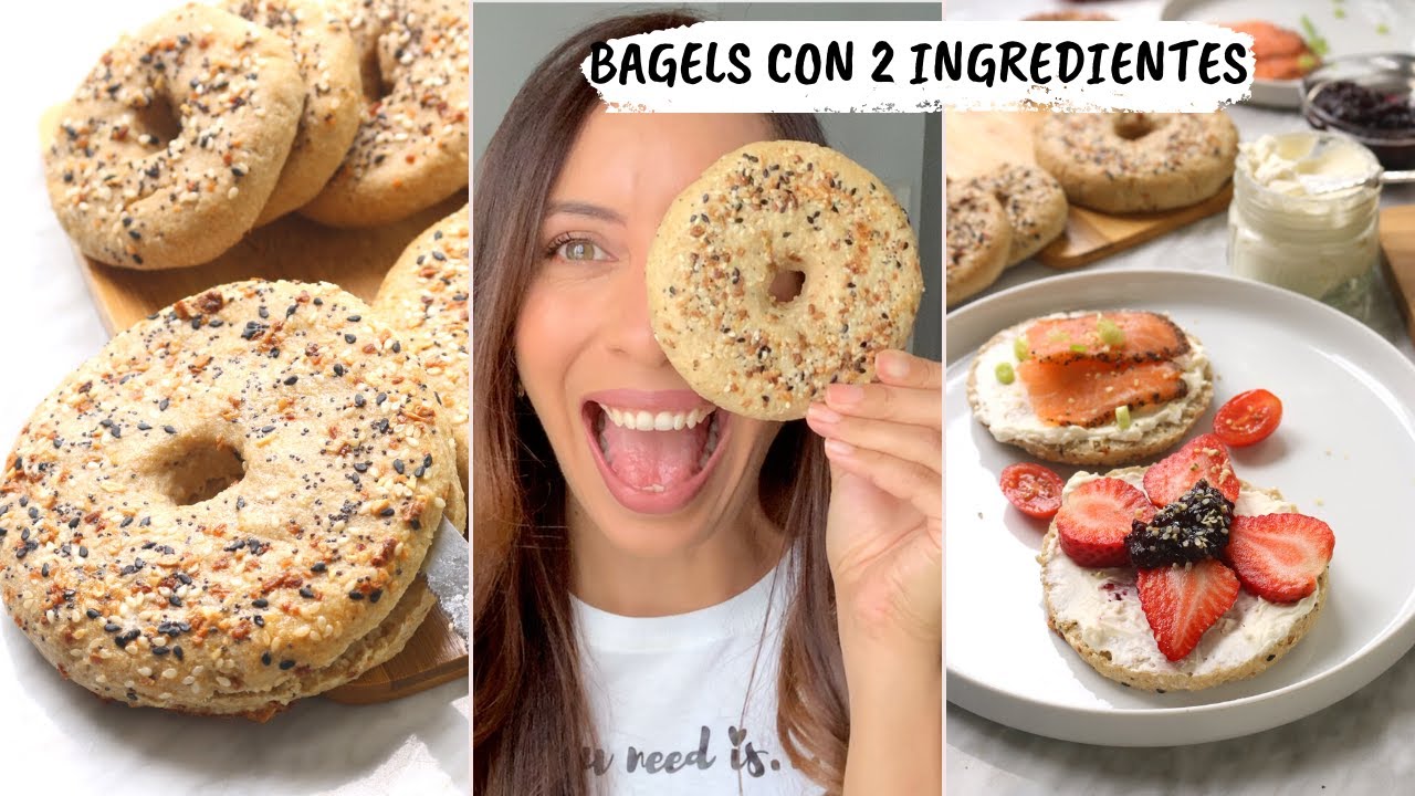 No compres mas pan haz estos BAGELS ♥ ︎ 2 INGREDIENTES |Recetas Lily
