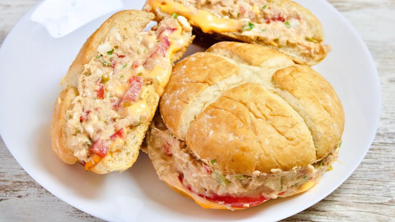 Nunca probé Sándwich de Atún tan BUENO!! Receta de sándwich con atún enlatado. #sandwich