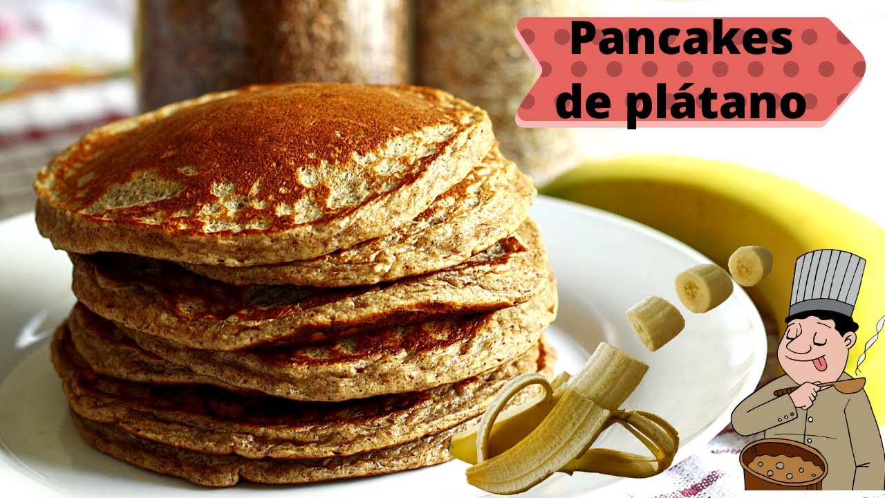 Pancakes de plátano 3 ingredientes 🍌 Recetas cocina fácil y rápido