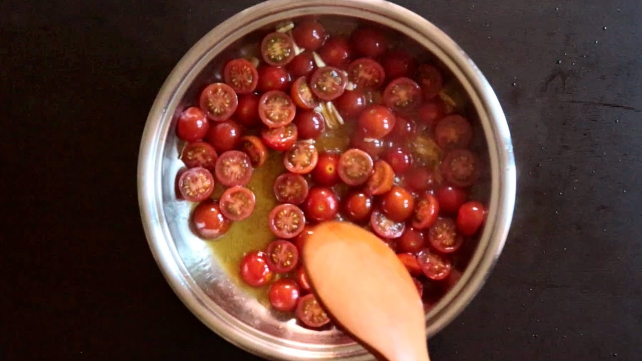 Pasta con Tomates Cherry y Albahaca 🍝🍅🌱 ¡Si haces esta Receta estás perdido! #beococina