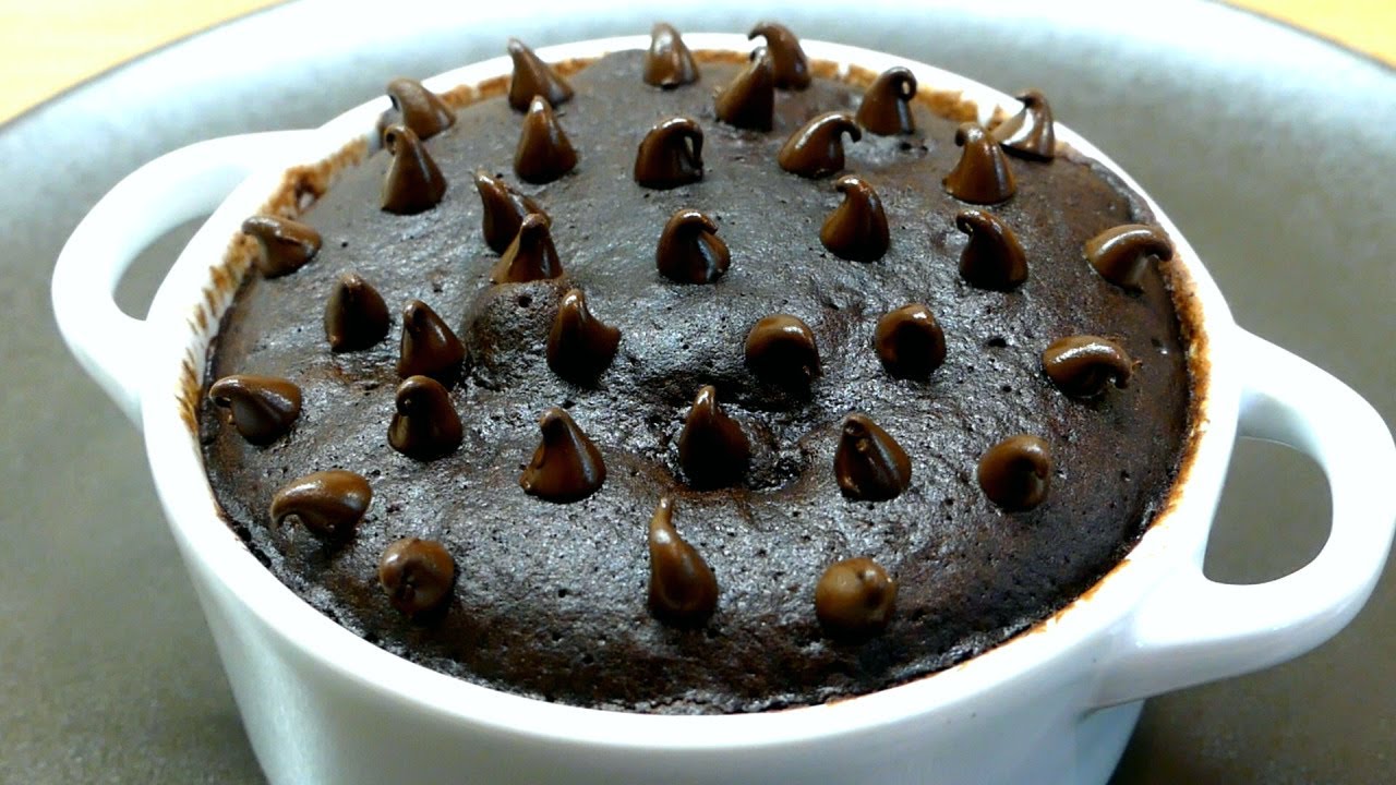 Pastel de taza BROWNIE (sin huevo) Receta de pastel de taza de brownie de chocolate para microondas