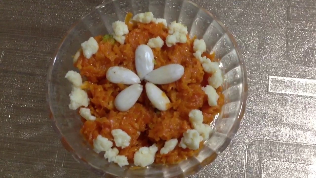 postre de zanahoria,Dulces de zanahoria,deliciosas zanahoria almendra (Gajar ka halwa)en pakistan