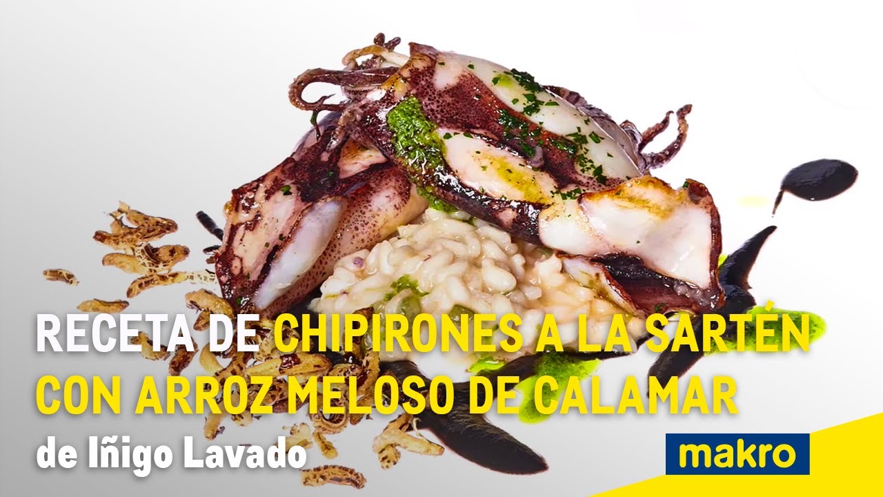 Receta de chipirones a la sartén con arroz meloso de calamar de Iñigo Lavado
