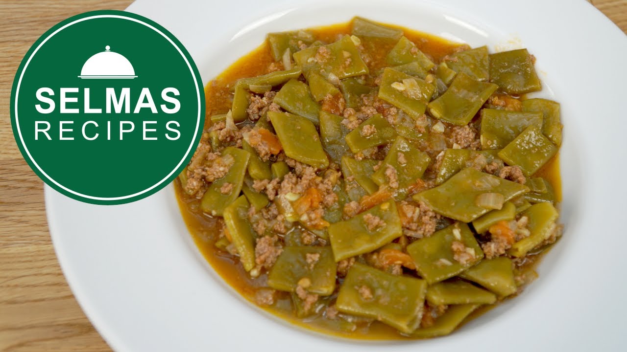 Receta de judías verdes | receta turca | posible vegetariana