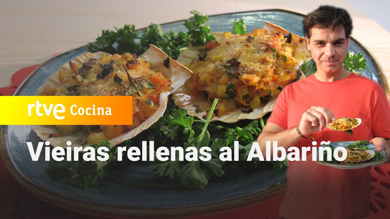 Receta de vieiras rellenas al Albariño - Sergio Cocina | RTVE Cocina