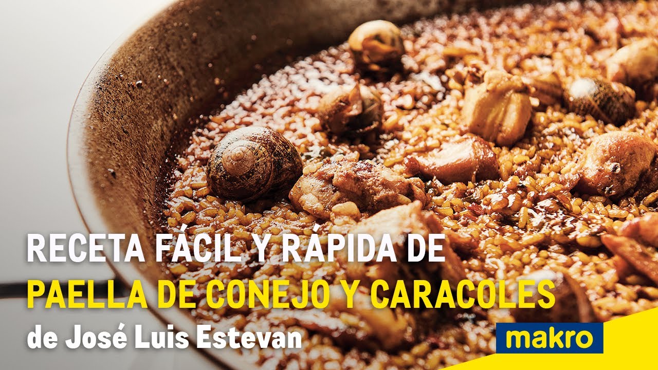 Receta fácil y rápida de paella de conejo y caracoles de José Luis Estevan