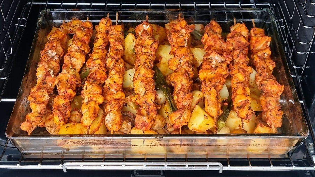 Receta perfecta de brocheta de pollo | Shish Kebab de Pollo al Horno