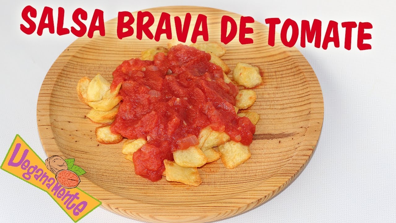 SALSA BRAVA de TOMATE, CASERA Y FÁCIL 🍅 | Recetas Veganas | Veganamente