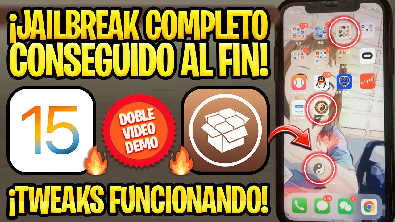 ¡TAPANDO BOCAS! 🔥 JAILBREAK iOS 15 CON TWEAKS LOGRADO PARA TODOS LOS DISPOSITIVOS (xina520)