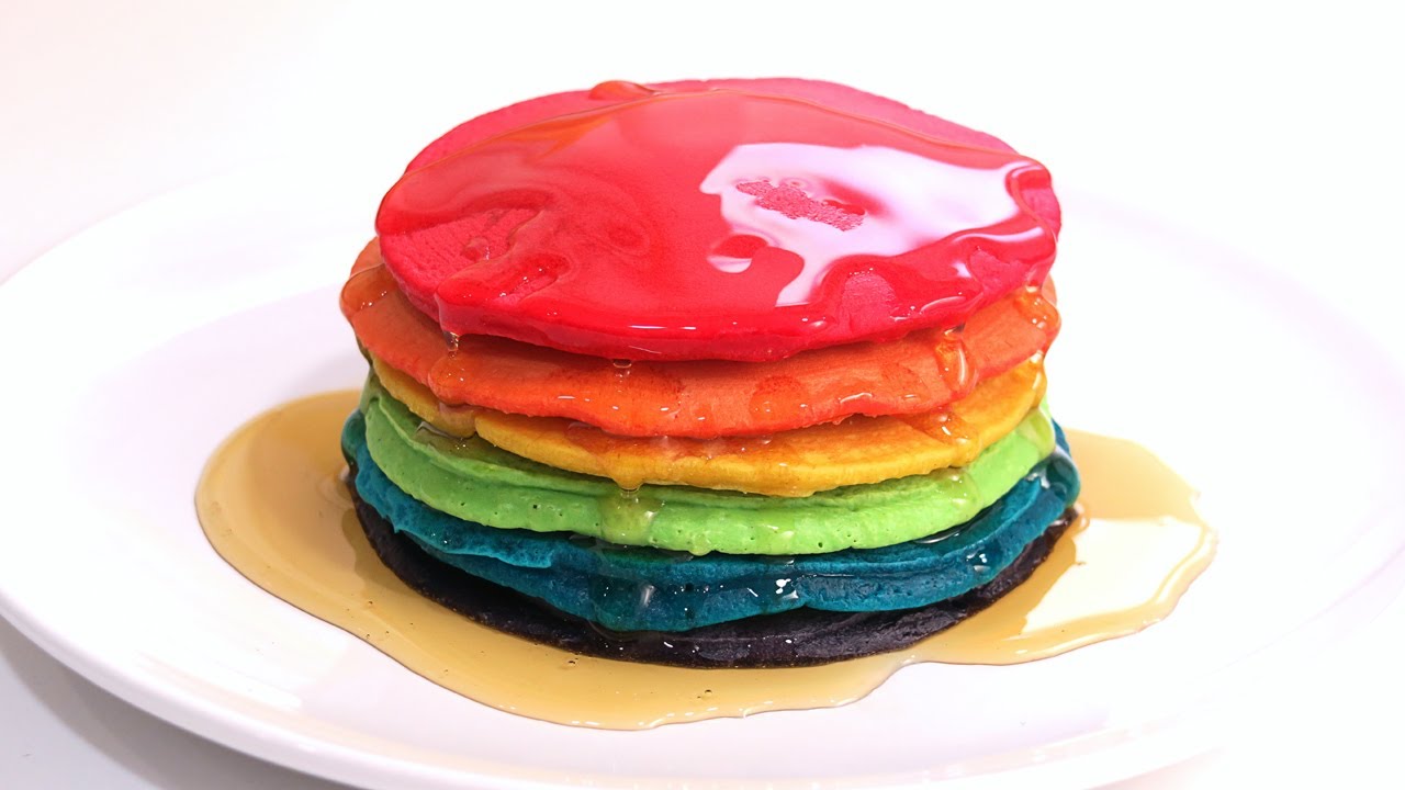 Tortitas Americanas Arcoiris Fáciles y Esponjosas | Hot Cakes | Pancakes