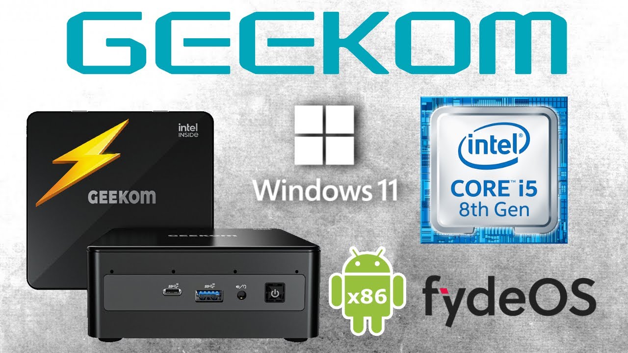Wow!!! GEEKOM Mini IT8 Intel Core i5 Win 11 Mini PC Android X86 FydeOS