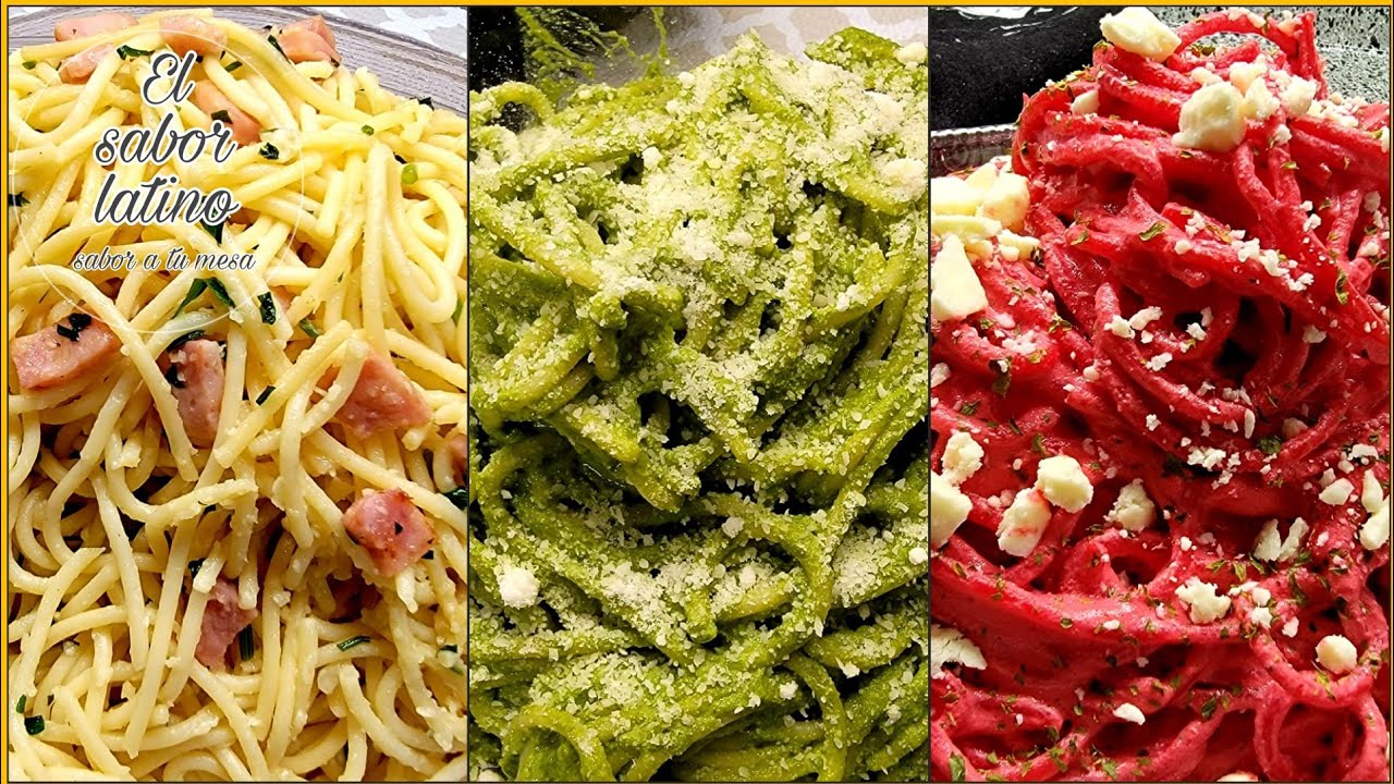 🔴 3 Recetas de Espaguetis Fáciles y Ricos ✅ Especial para tu Cena 💥