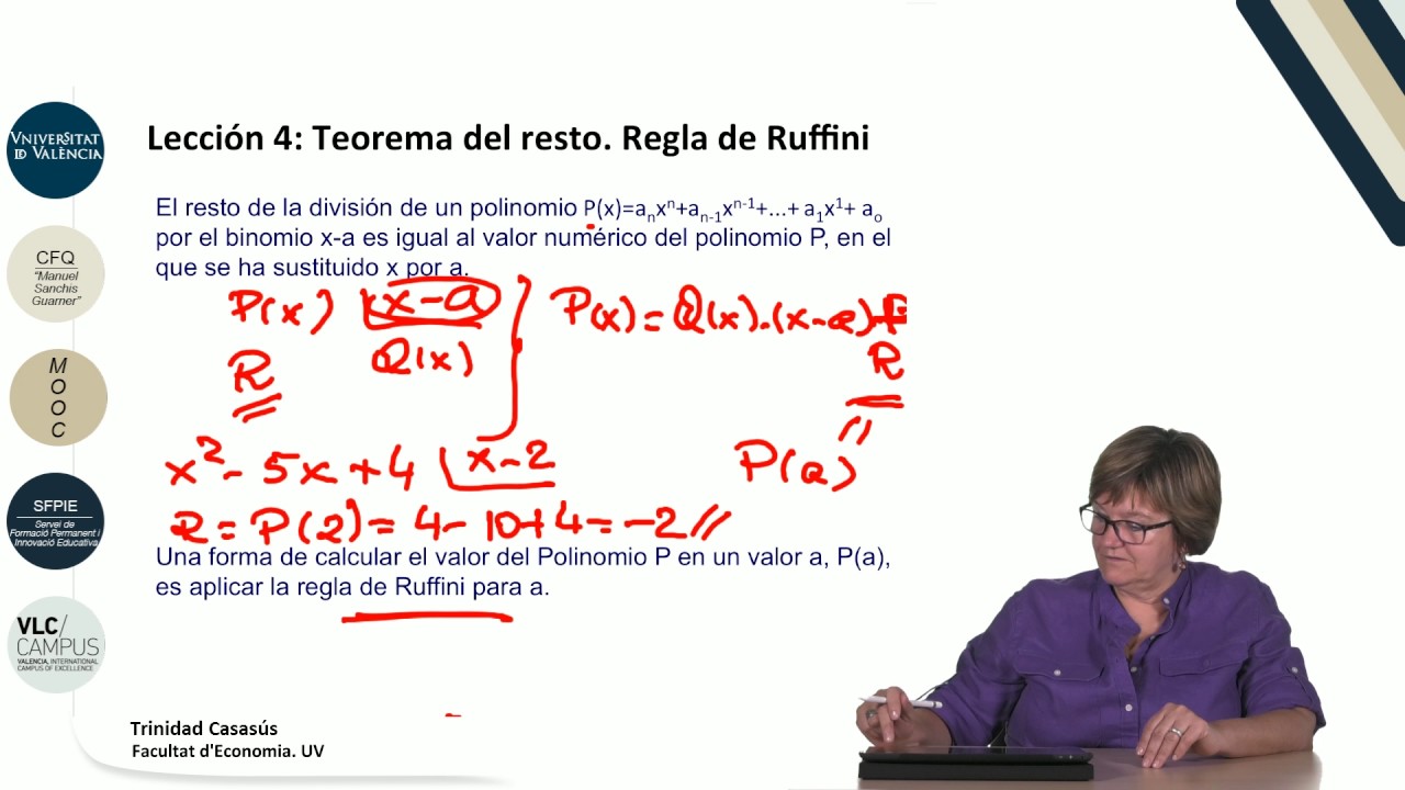 3.4. Teorema del Resto. Regla de Ruffini