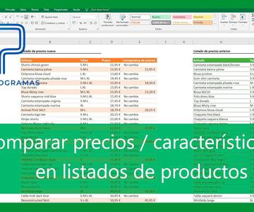 Excel | Comparar precios de productos en Excel. Comparar precios de proveedores. Español HD
