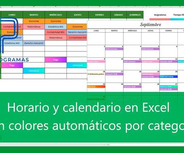 Excel | Horario y calendario en Excel con colores automáticos. Tutorial en español HD