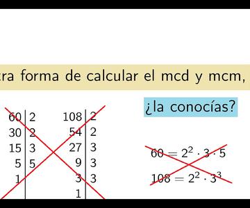 Otra forma de calcular el mcd y mcm, ¿la conoces?