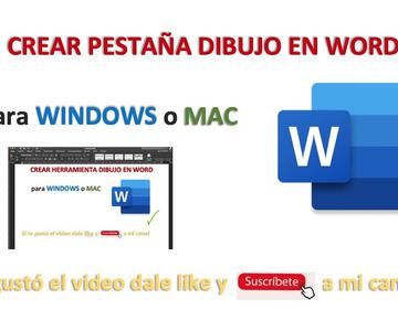 Pestaña dibujo en Word - para WINDOWS o MAC -👁- Drawing tab in Word - for WINDOWS or MAC 📌