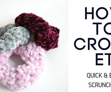 Quick \u0026 Easy Crochet Scrunchie Tutorial