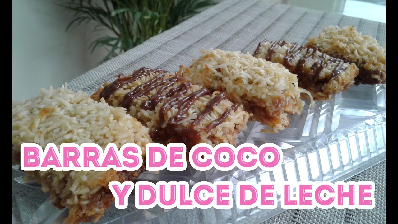 Barras de COCO y Dulce de LECHE | Dulce Becca