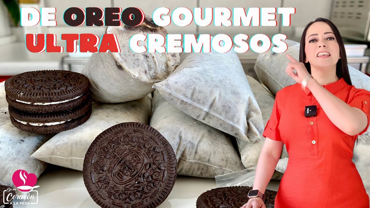 🍦BOLIS GOURMET de galletas OREO Receta | 🧊 Cómo hacer HIELITOS de Oreo