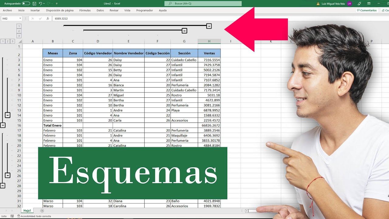 ⭐️Como crear ESQUEMAS en Excel 👏