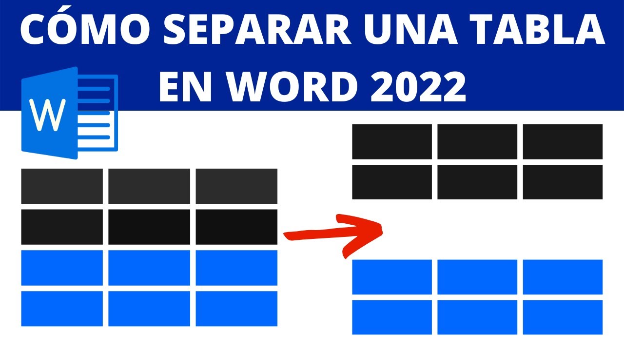 CÓMO DIVIDIR UNA TABLA EN WORD 2022 【 2023 】 Hacerlo Como