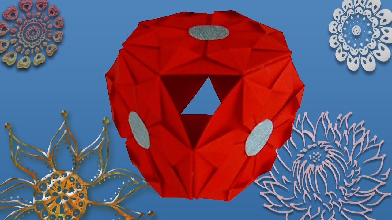 Como hacer bola de la flor de papel? Origami para niños Kusudama